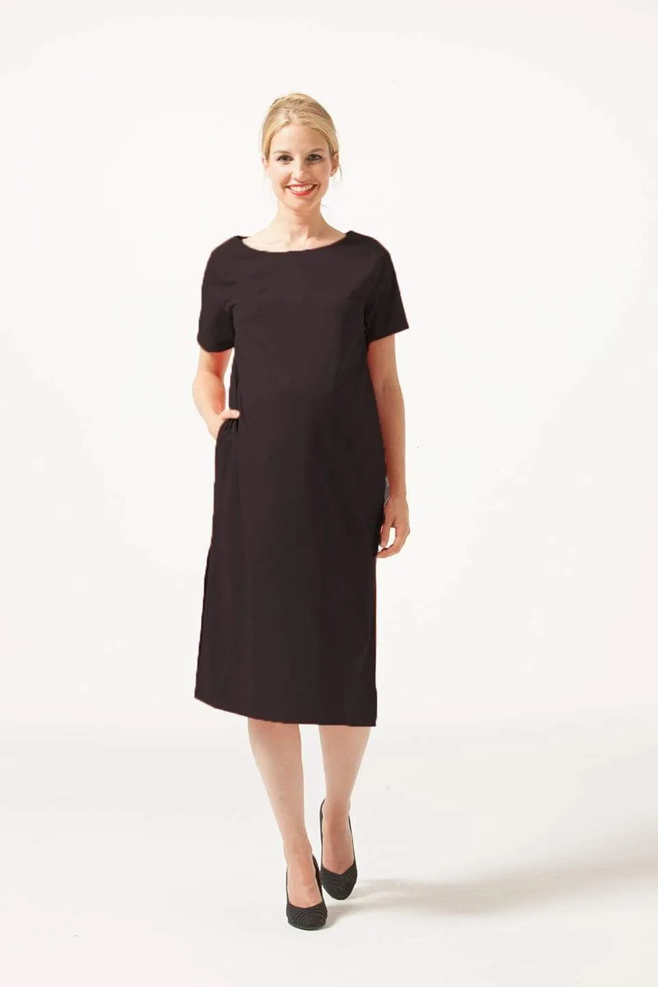 Faithe Nursing Dress Black