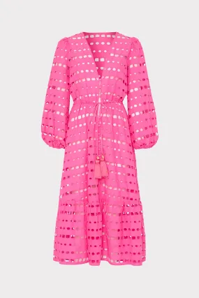 Fiona Geo Eyelet Cover-Up Dress