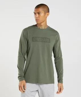 Gymshark Block Long Sleeve T-Shirt - Core Olive