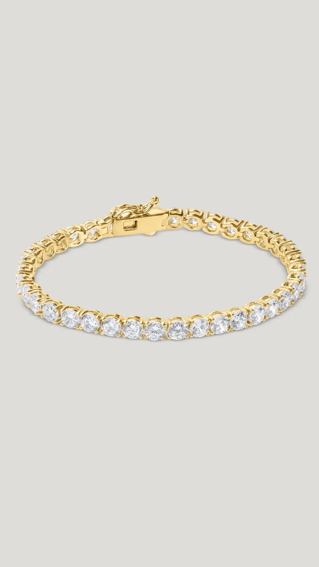 Hailey Round Prong Tennis Bracelet 18K Gold Vermeil