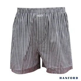 Hanford Men 100% Premium Cotton Woven Boxer Shorts Stiles - Stripe (1PC/SinglePack)