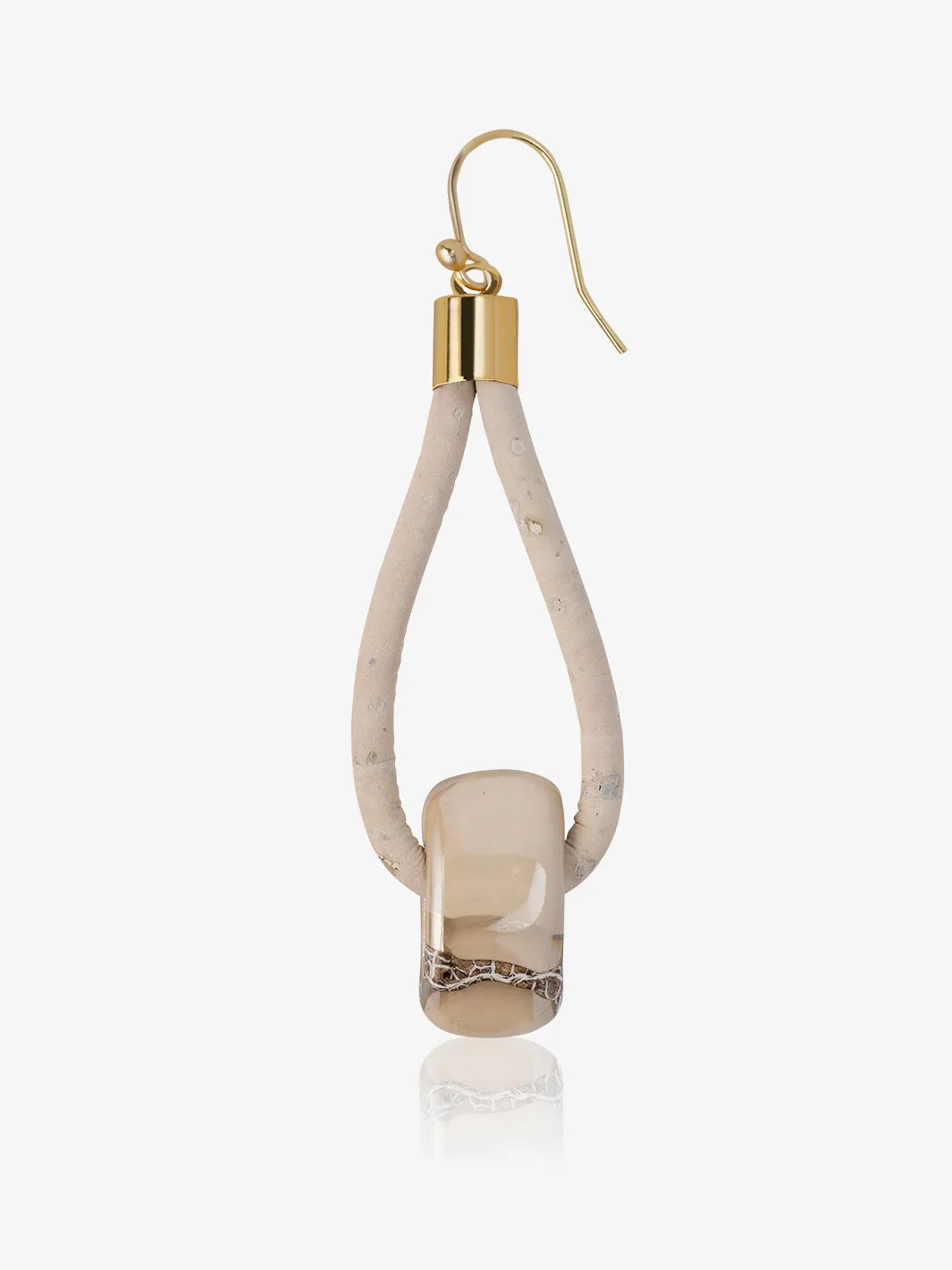 Iced Mountain Earrings in Cork & Ceramic