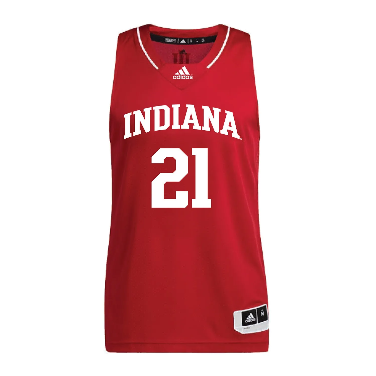 Indiana Hoosiers Adidas Men's Basketball Crimson Student Athlete Jersey #21 Mackenzie Mgbako