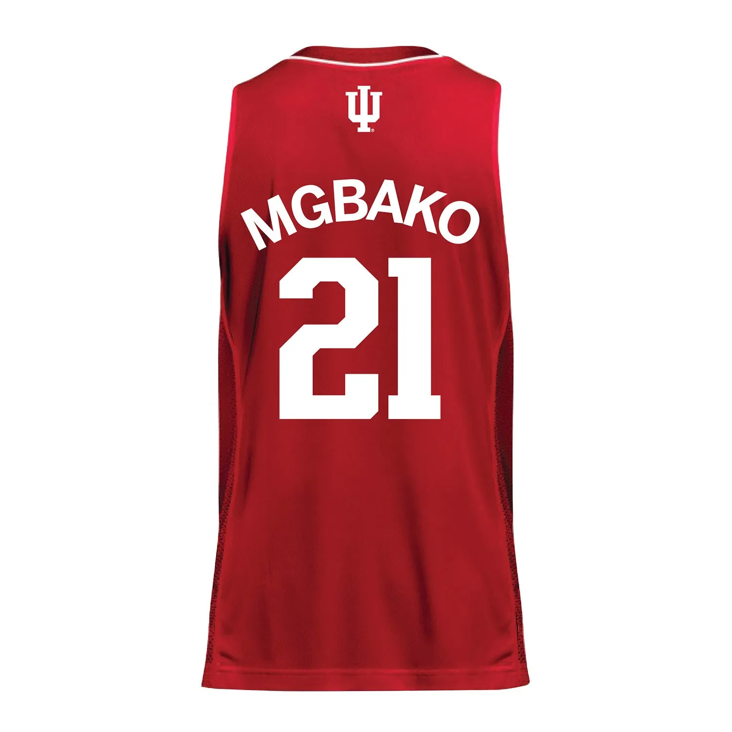 Indiana Hoosiers Adidas Men's Basketball Crimson Student Athlete Jersey #21 Mackenzie Mgbako