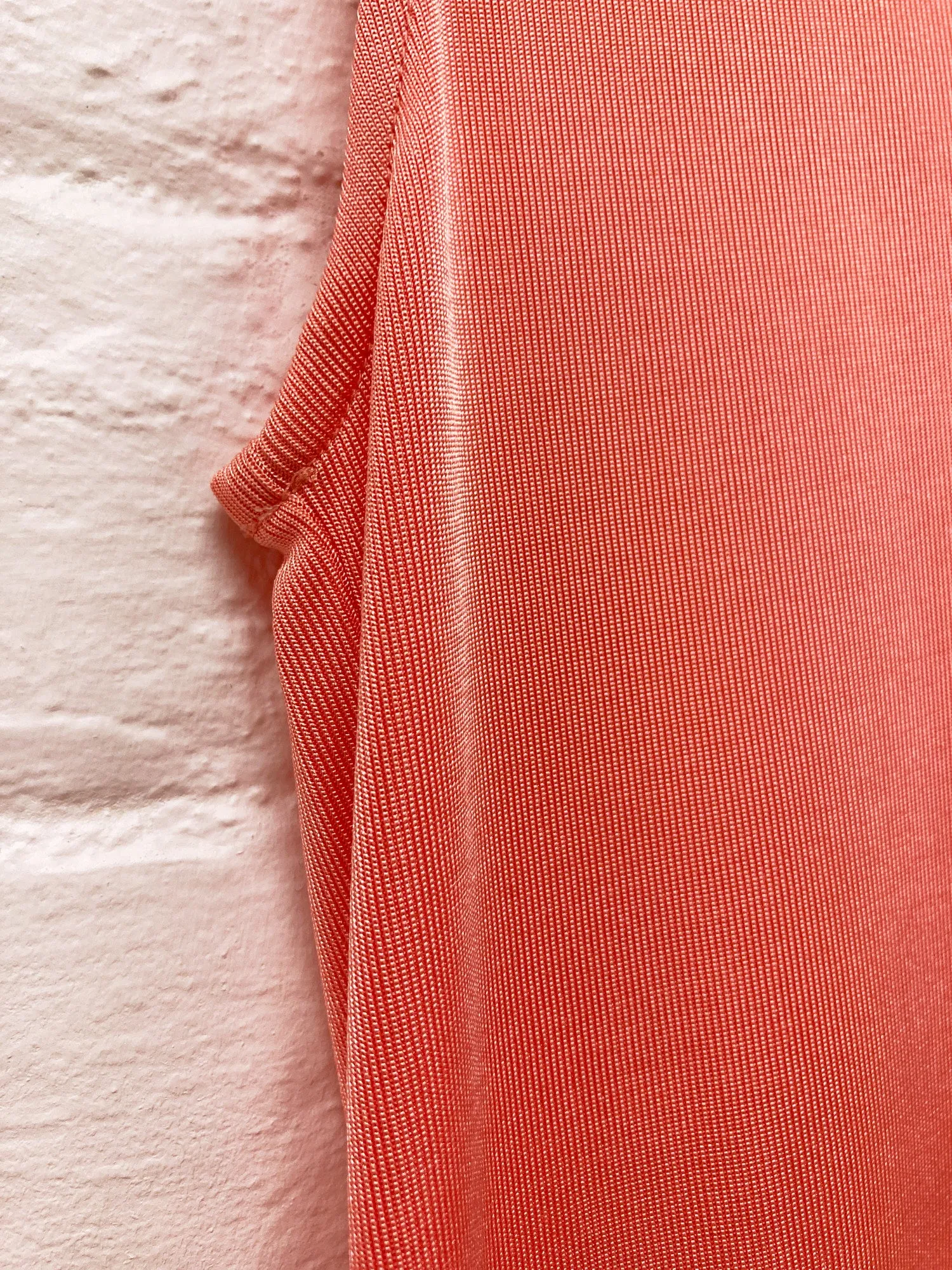 Issey Miyake Permanente 1980s sheeny pink rib knit sleeveless top