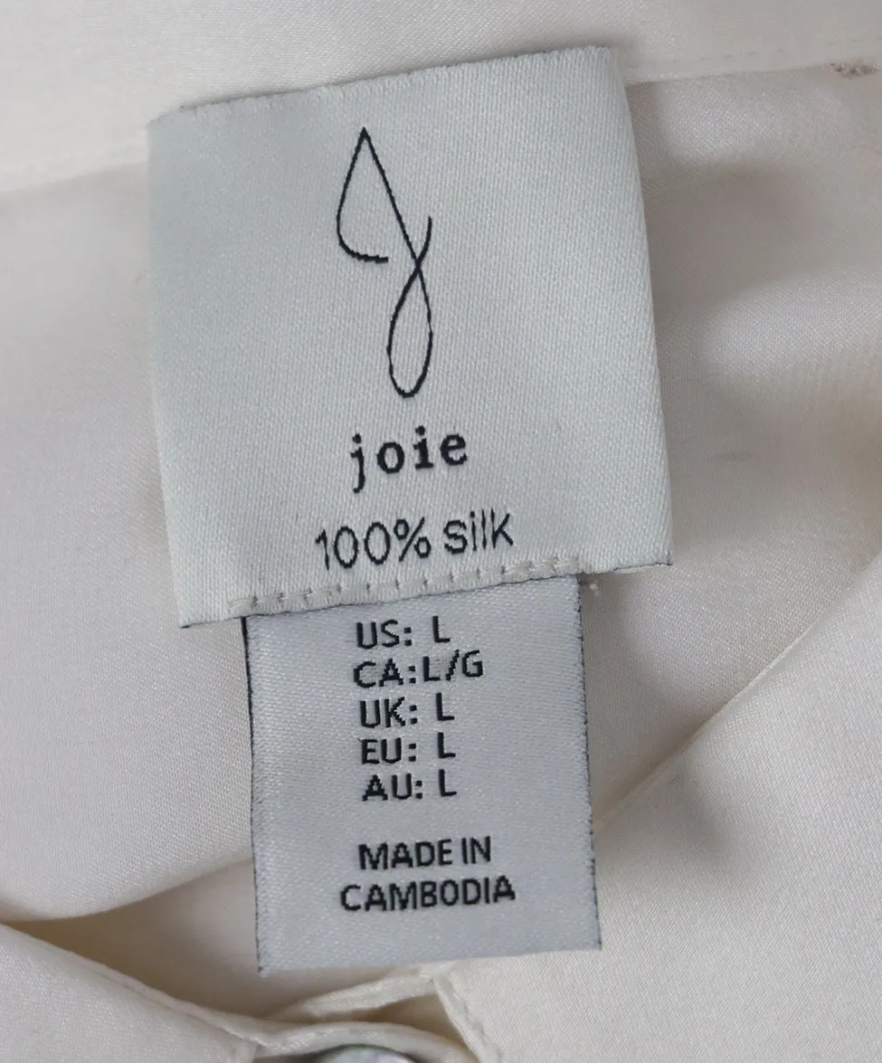Joie Ivory Silk Blouse sz 8