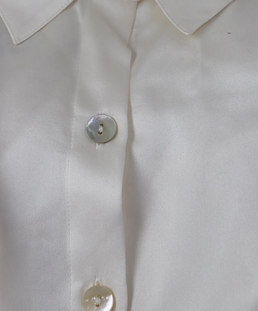 Joie Ivory Silk Blouse sz 8