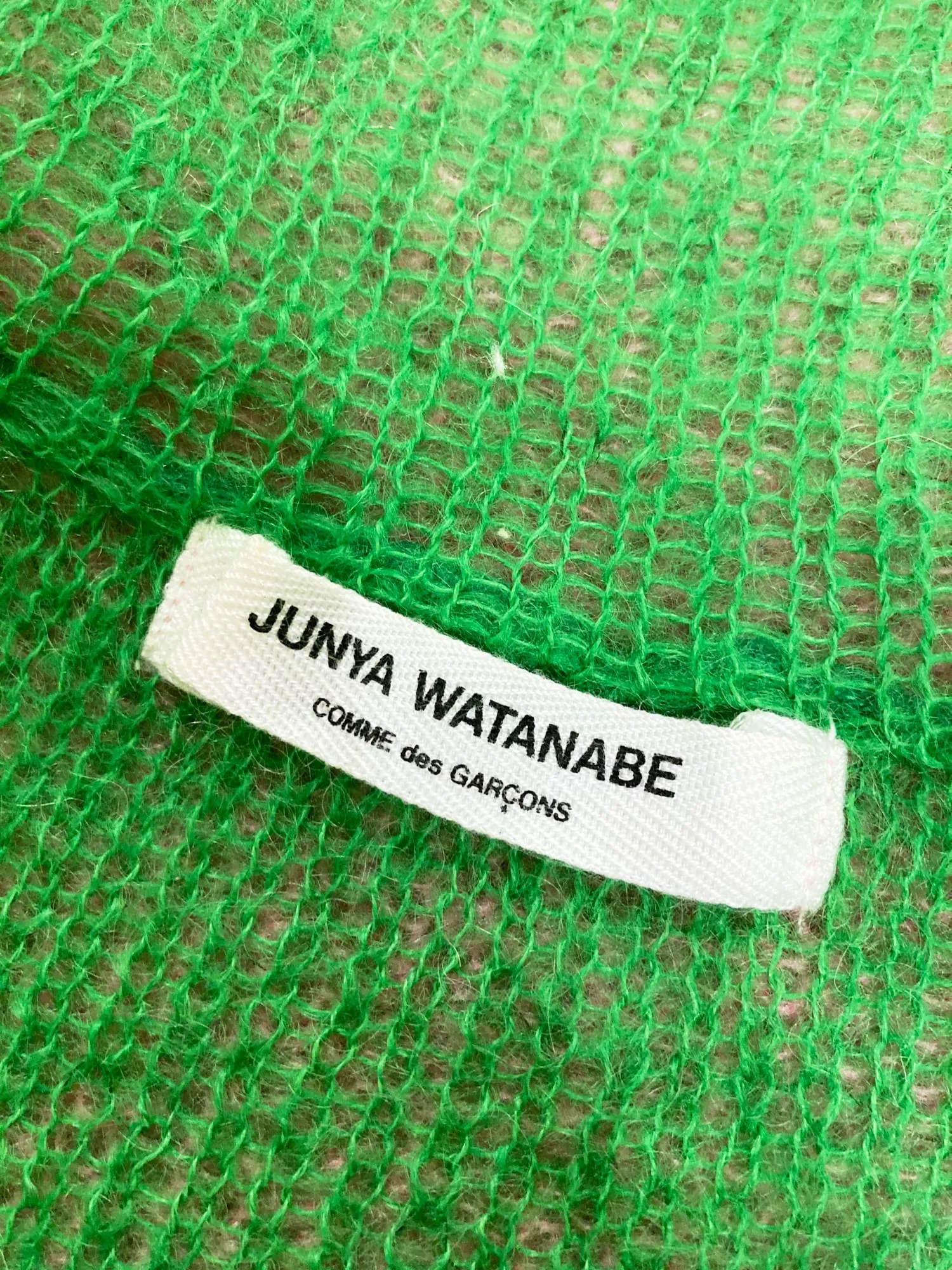 Junya Watanabe Comme des Garcons 1999 pink green reversible turtleneck - XS