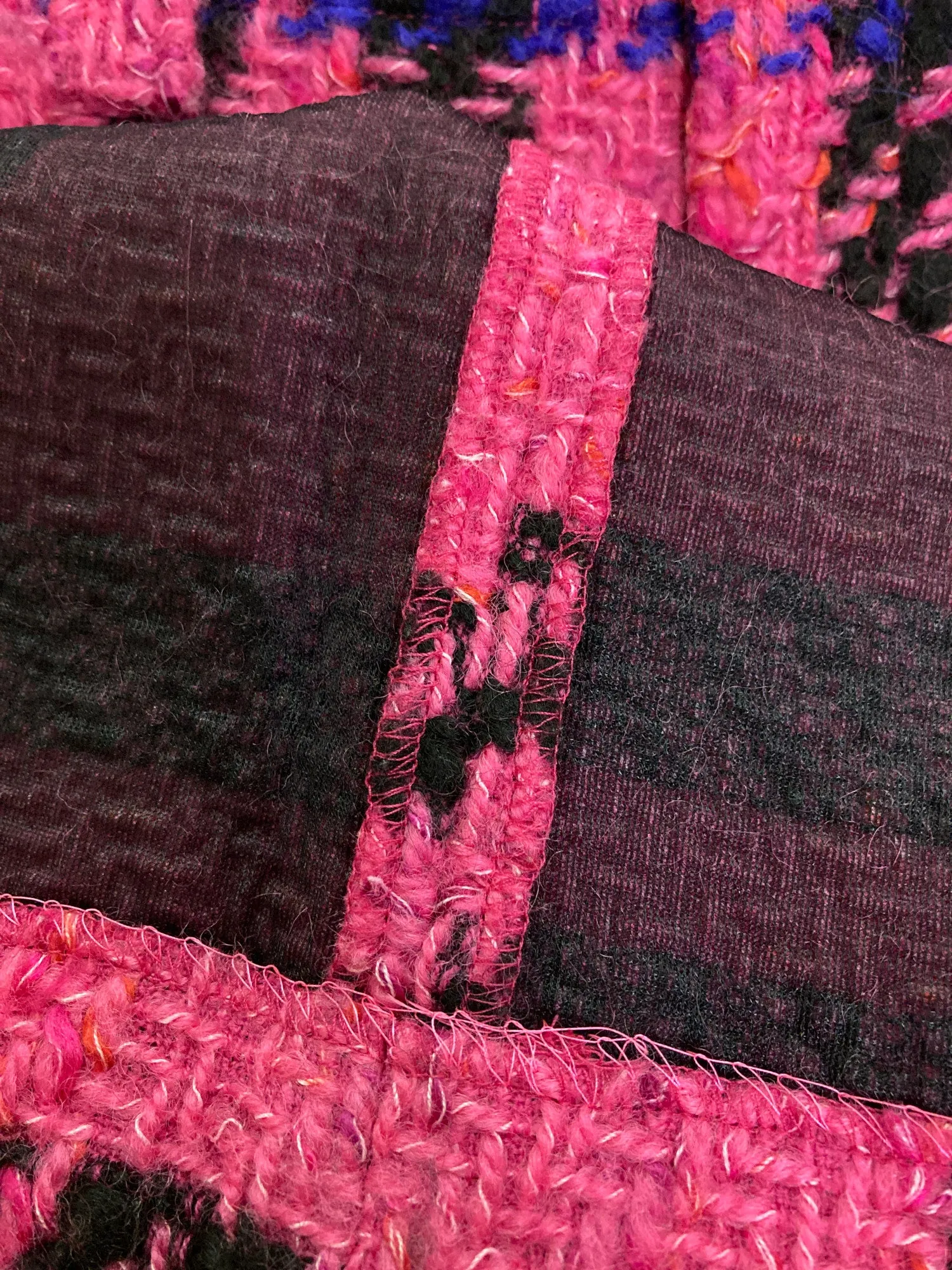 Junya Watanabe Comme des Garcons AW2001 pink black wool check trousers - sz S