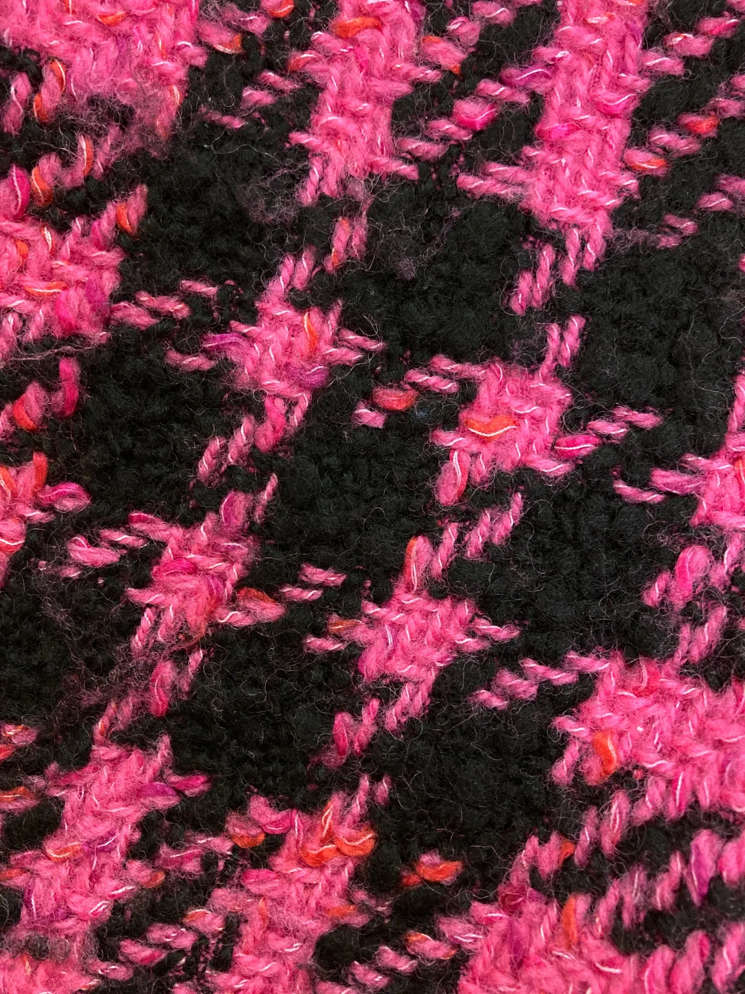 Junya Watanabe Comme des Garcons AW2001 pink black wool check trousers - sz S