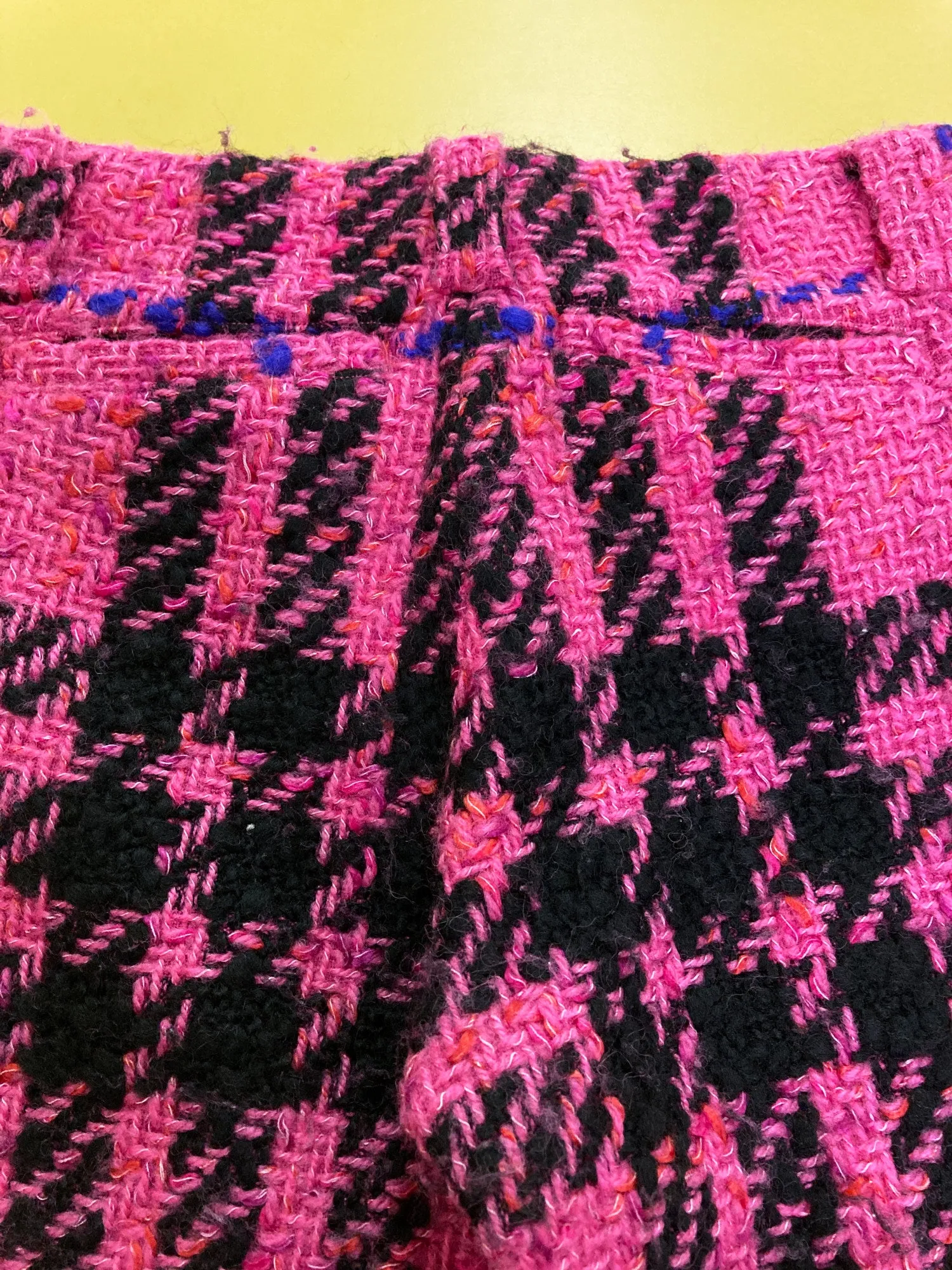 Junya Watanabe Comme des Garcons AW2001 pink black wool check trousers - sz S