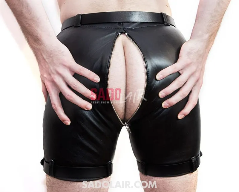 Leather BDSM shorts