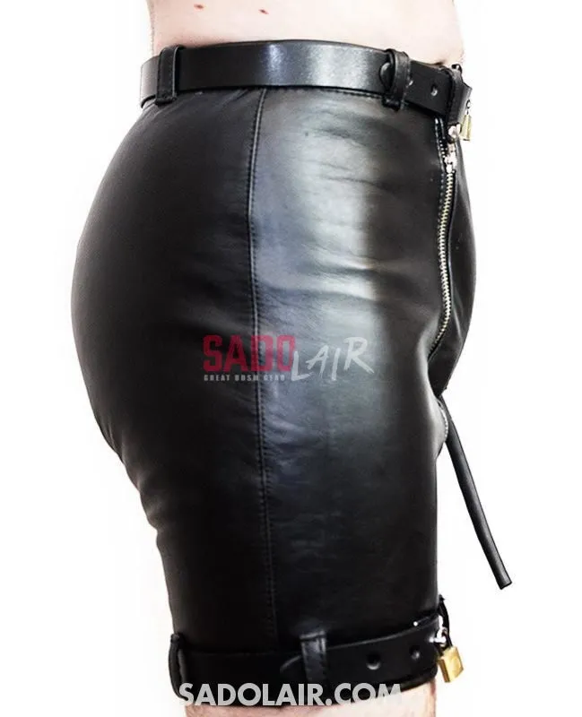 Leather BDSM shorts