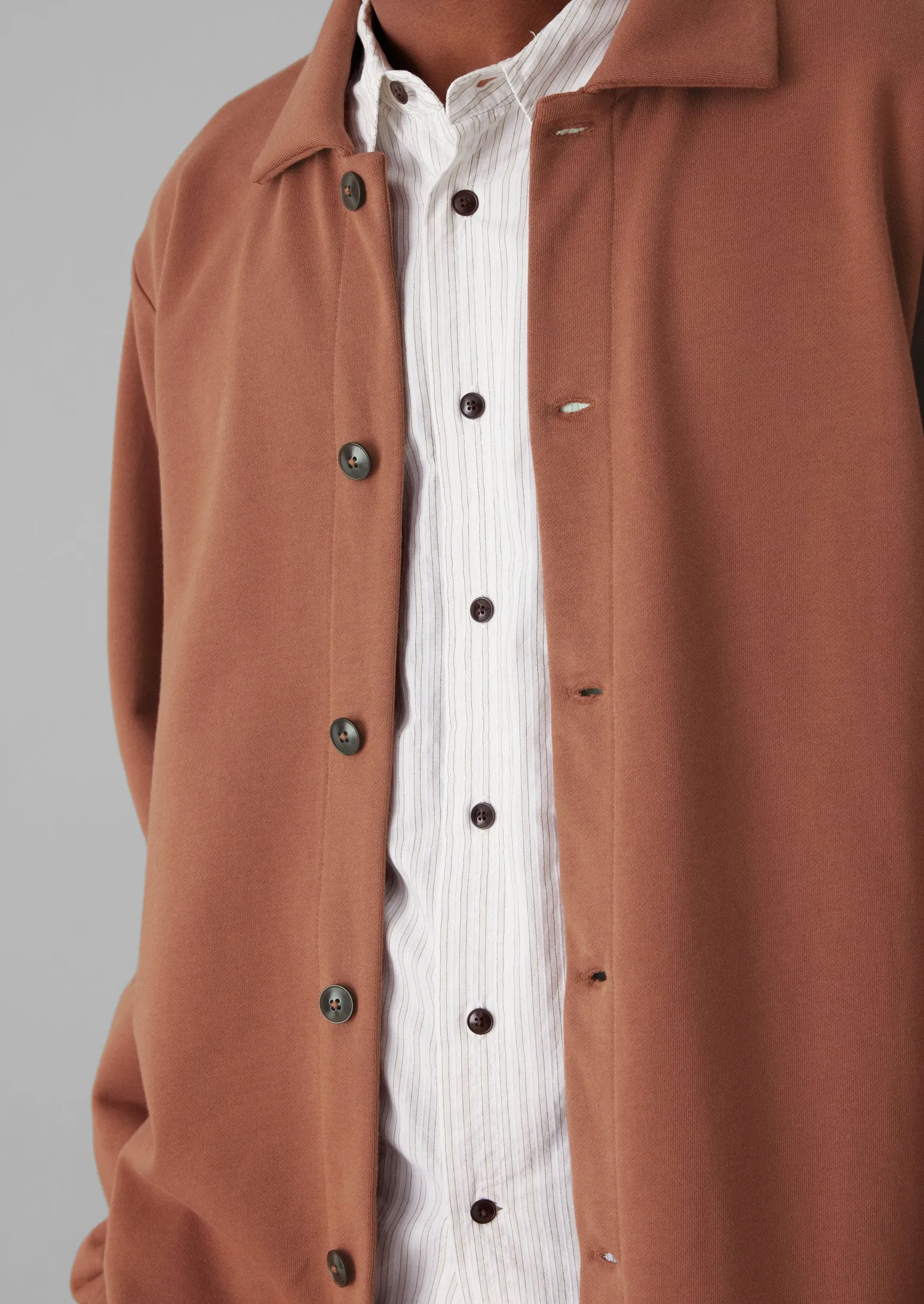 Loopback Organic Cotton Jersey Shirt | Red Granite