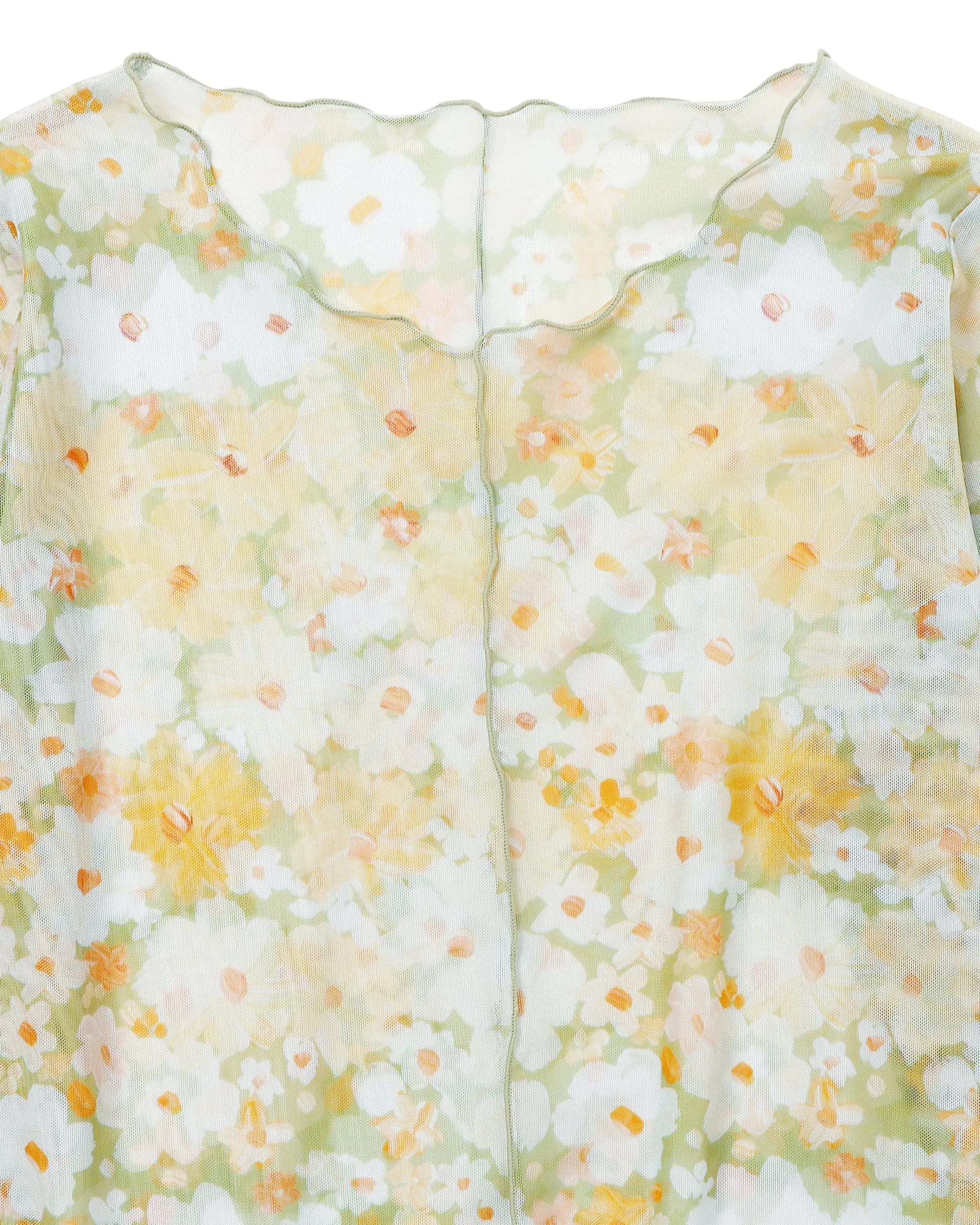 Marguerite garden see-through tops (Crew neck)