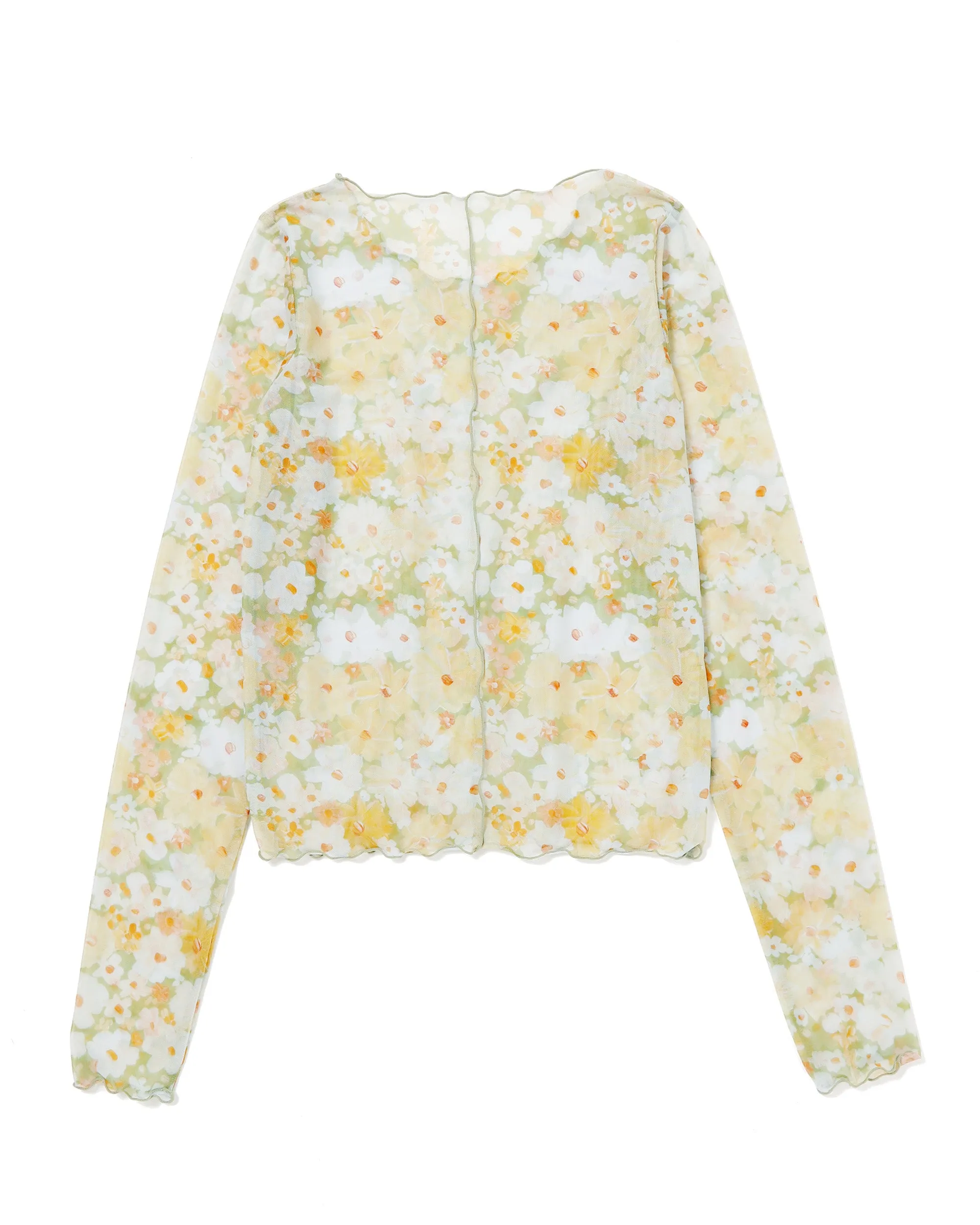 Marguerite garden see-through tops (Crew neck)