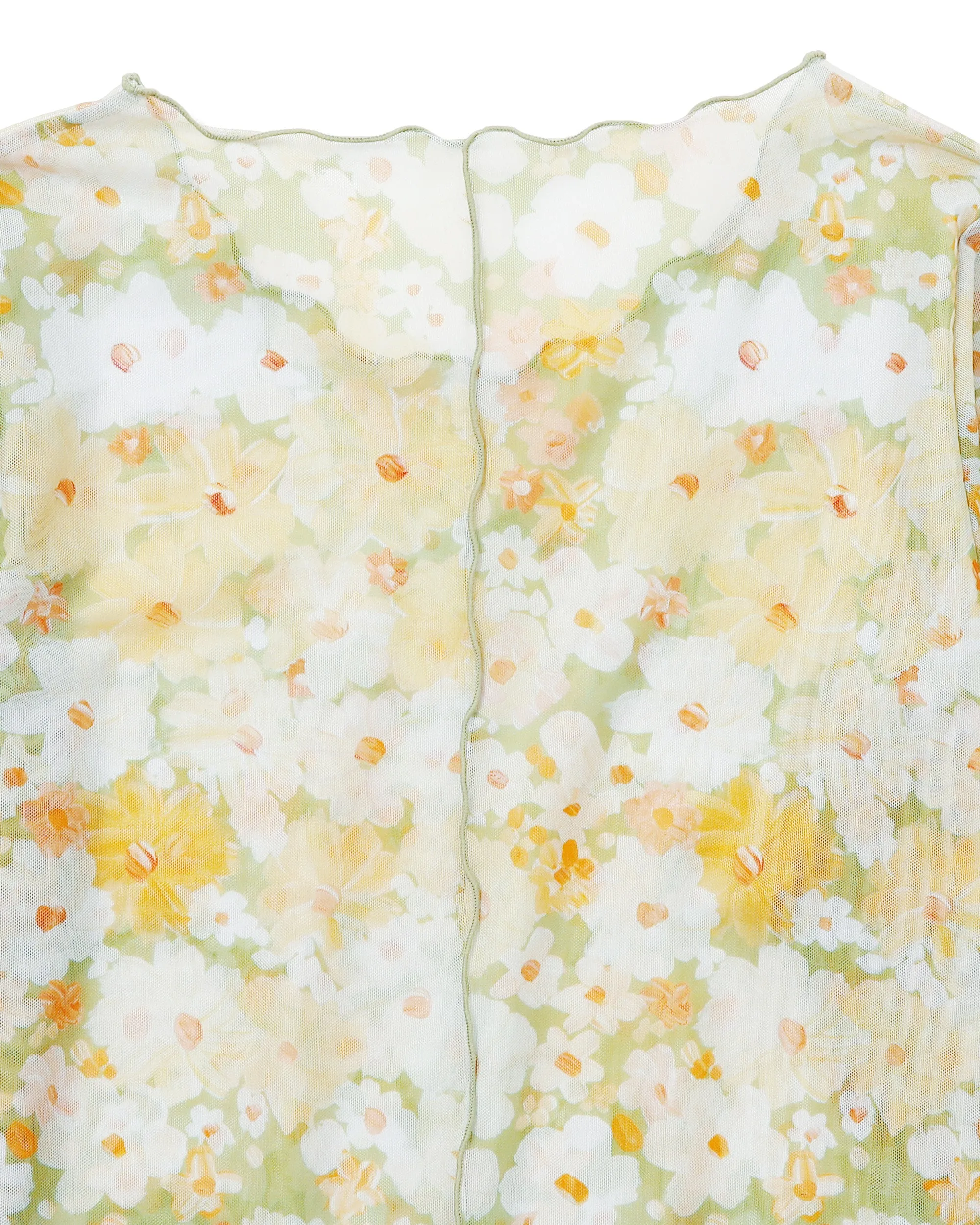 Marguerite garden see-through tops (Crew neck)