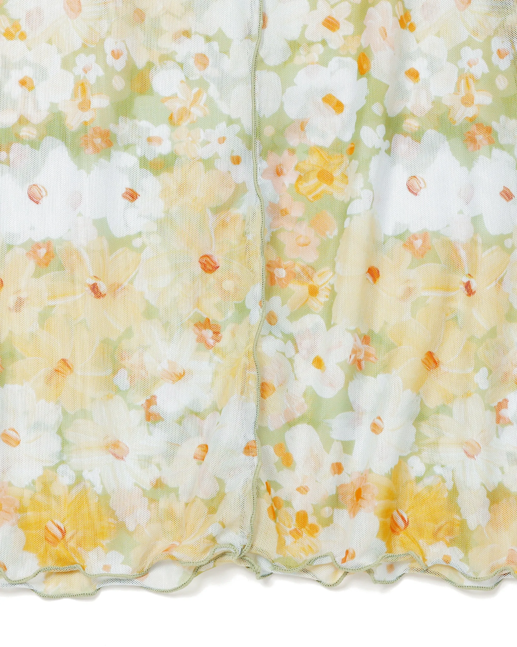 Marguerite garden see-through tops (Crew neck)