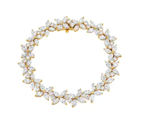 Marquise Flower Tennis Bracelet
