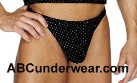 Men's Velour Glitter Thong Clearance Sale