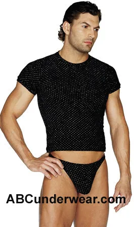 Men's Velour Glitter Thong Clearance Sale
