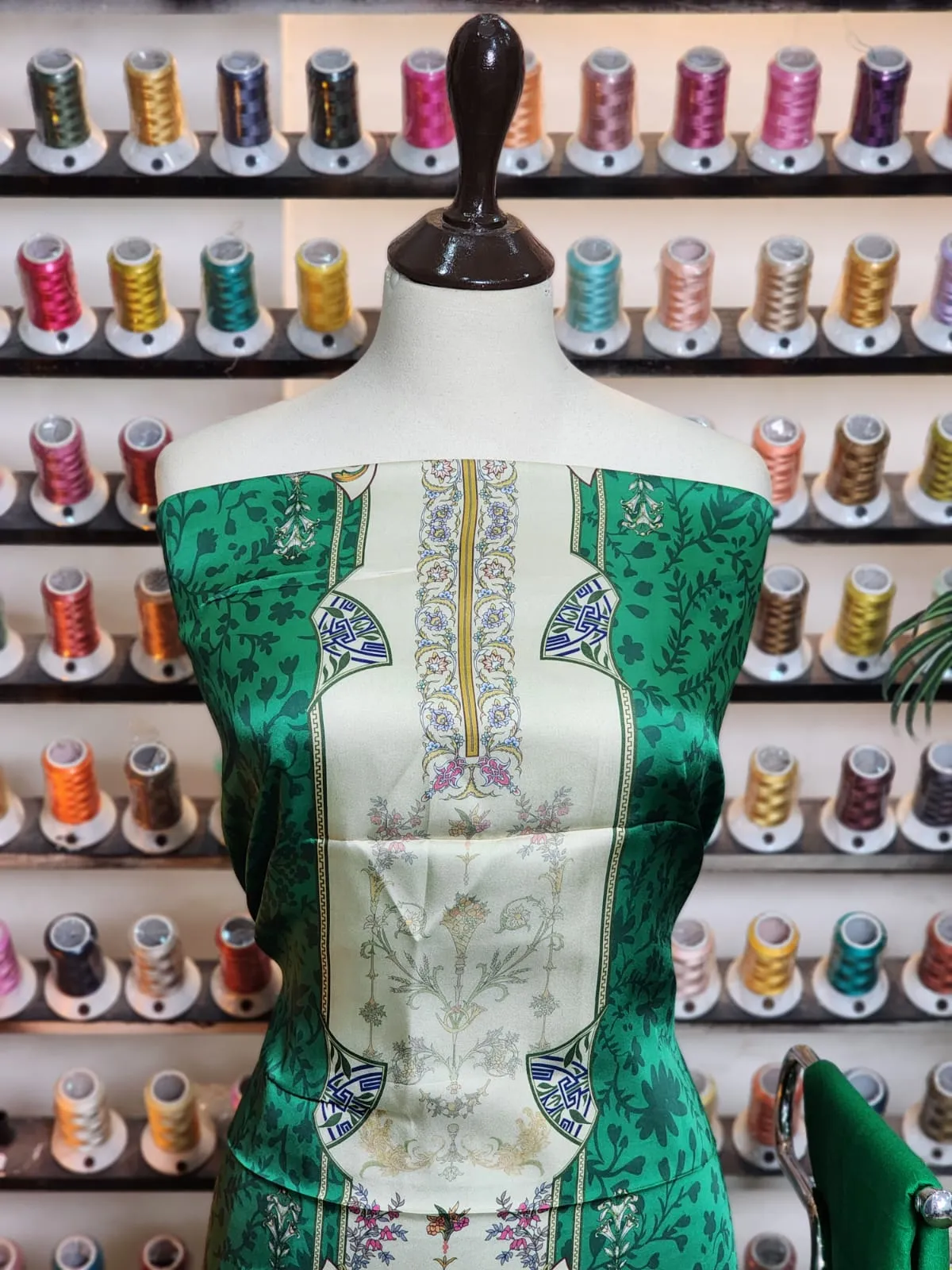 Mix Brand Printed Silk S.T 2PC