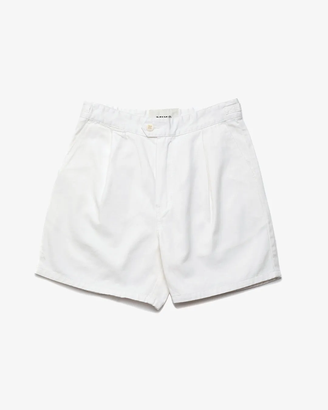 PAULINE PLEAT SHORT - BLEACHED WHITE