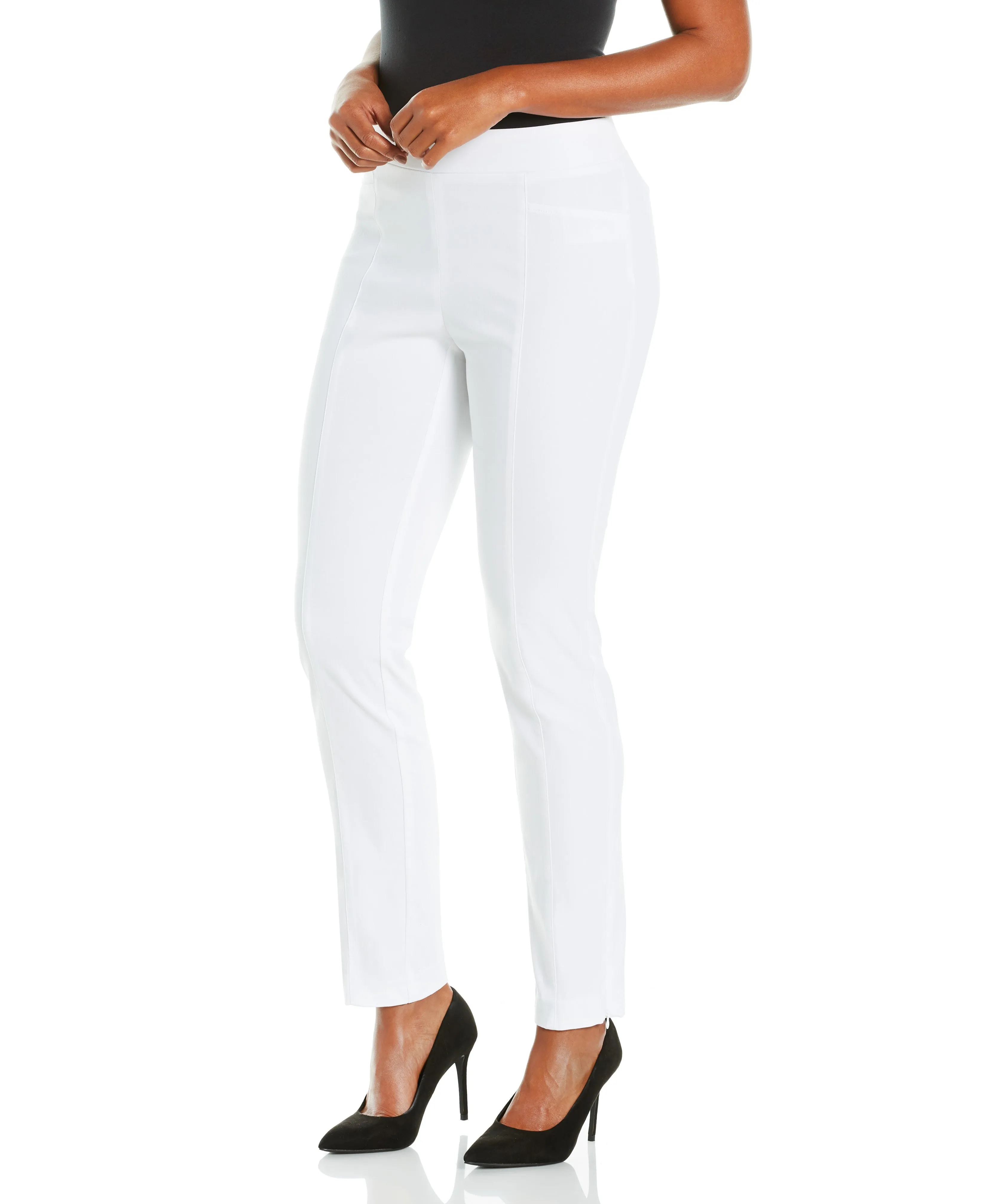 Petite Stretch Slim Leg Front Seam Pant - Comfort Fit