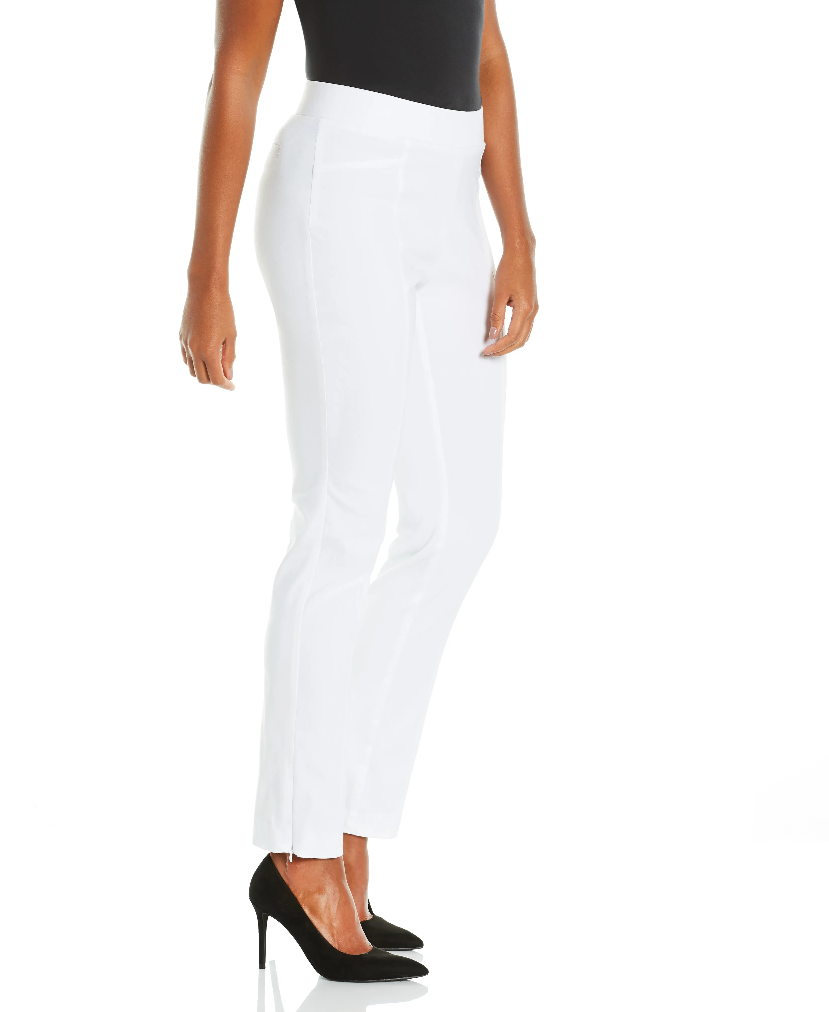 Petite Stretch Slim Leg Front Seam Pant - Comfort Fit