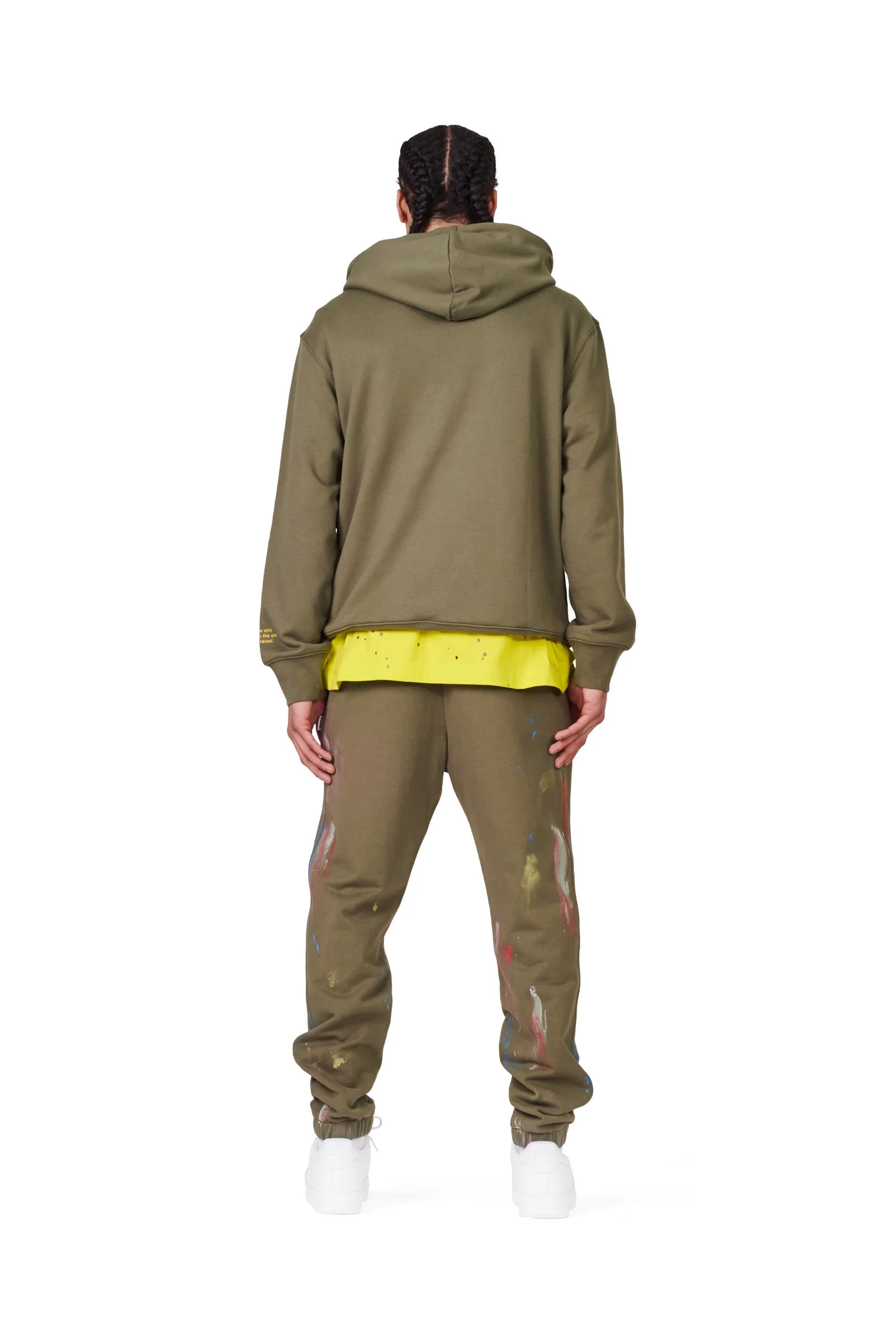Purple Brand french terry stencil joggers