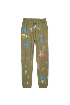 Purple Brand french terry stencil joggers