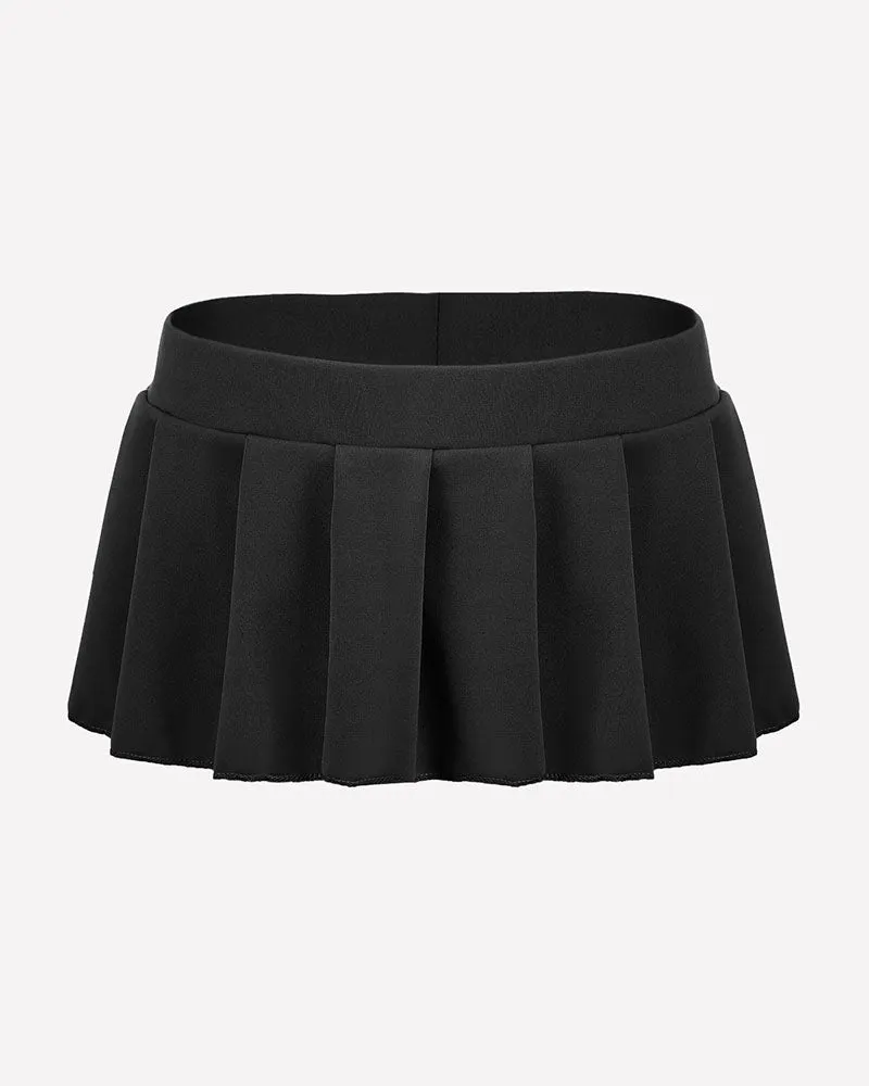 Ruffle Fairy Lingerie Role Play Pleated Mini Skirt