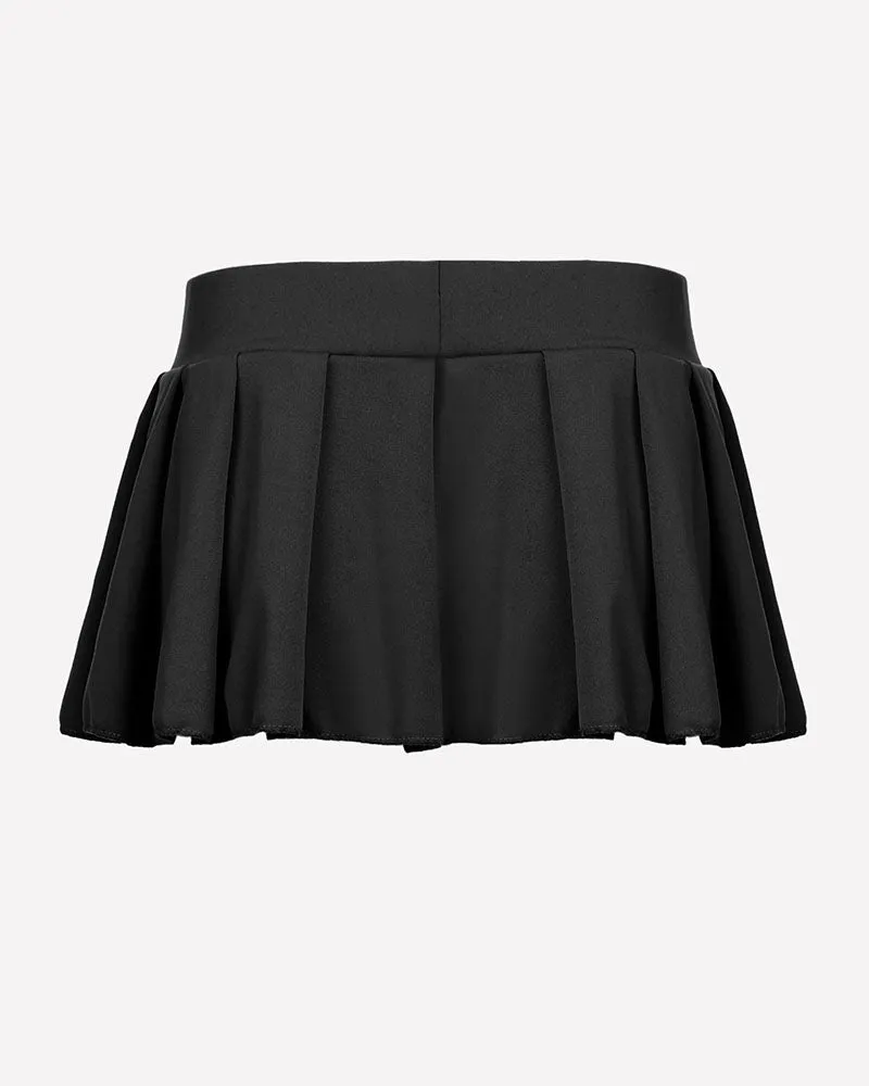 Ruffle Fairy Lingerie Role Play Pleated Mini Skirt