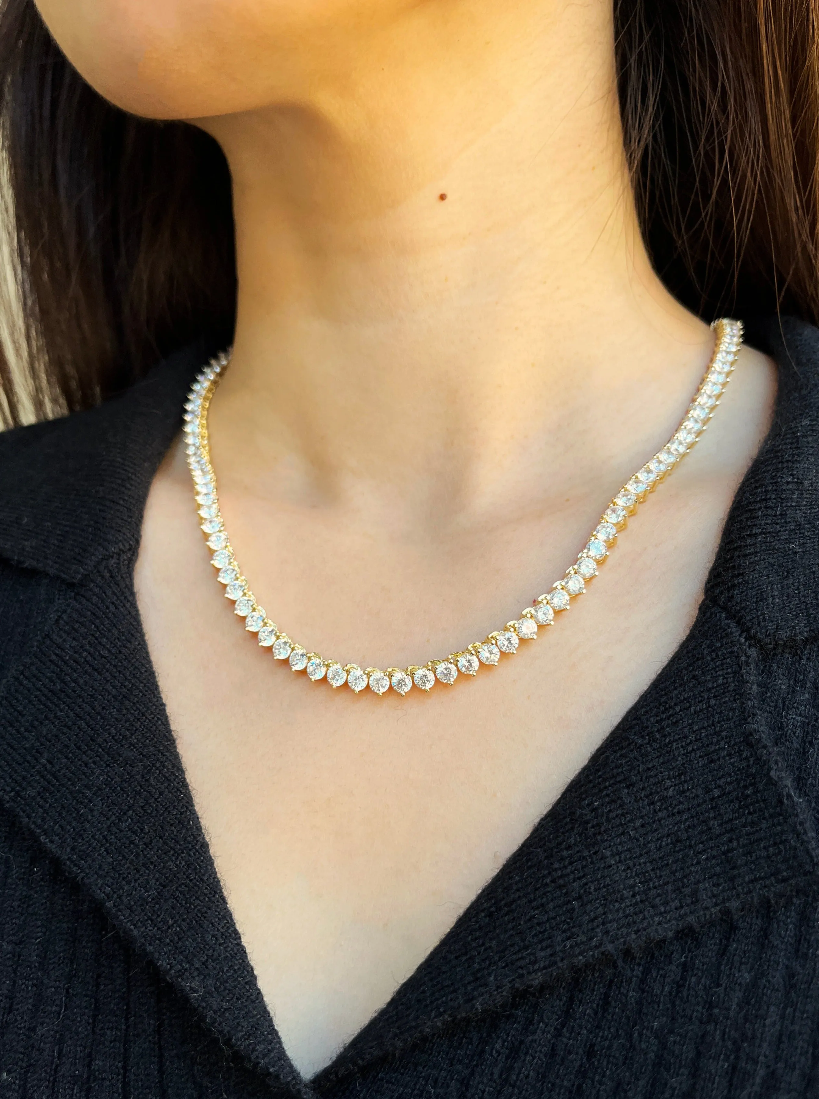 Sally Crystal Tennis Necklace