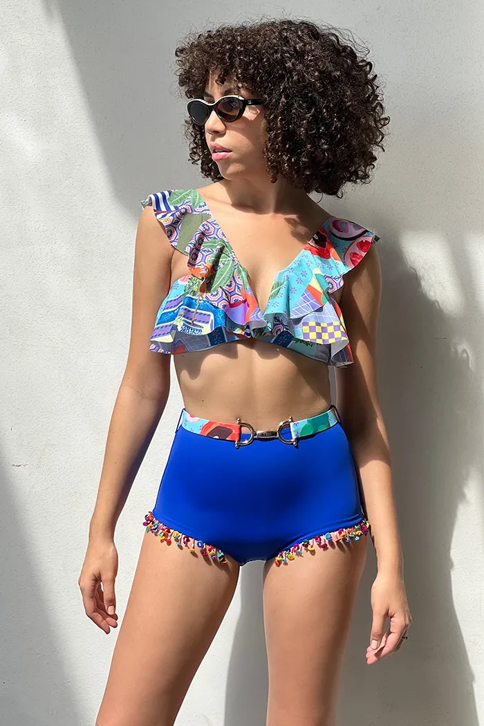 Sicilian place the frill bikini set