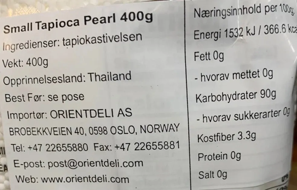 Small Tapioca Pearl - Three Deer Brand, 400g