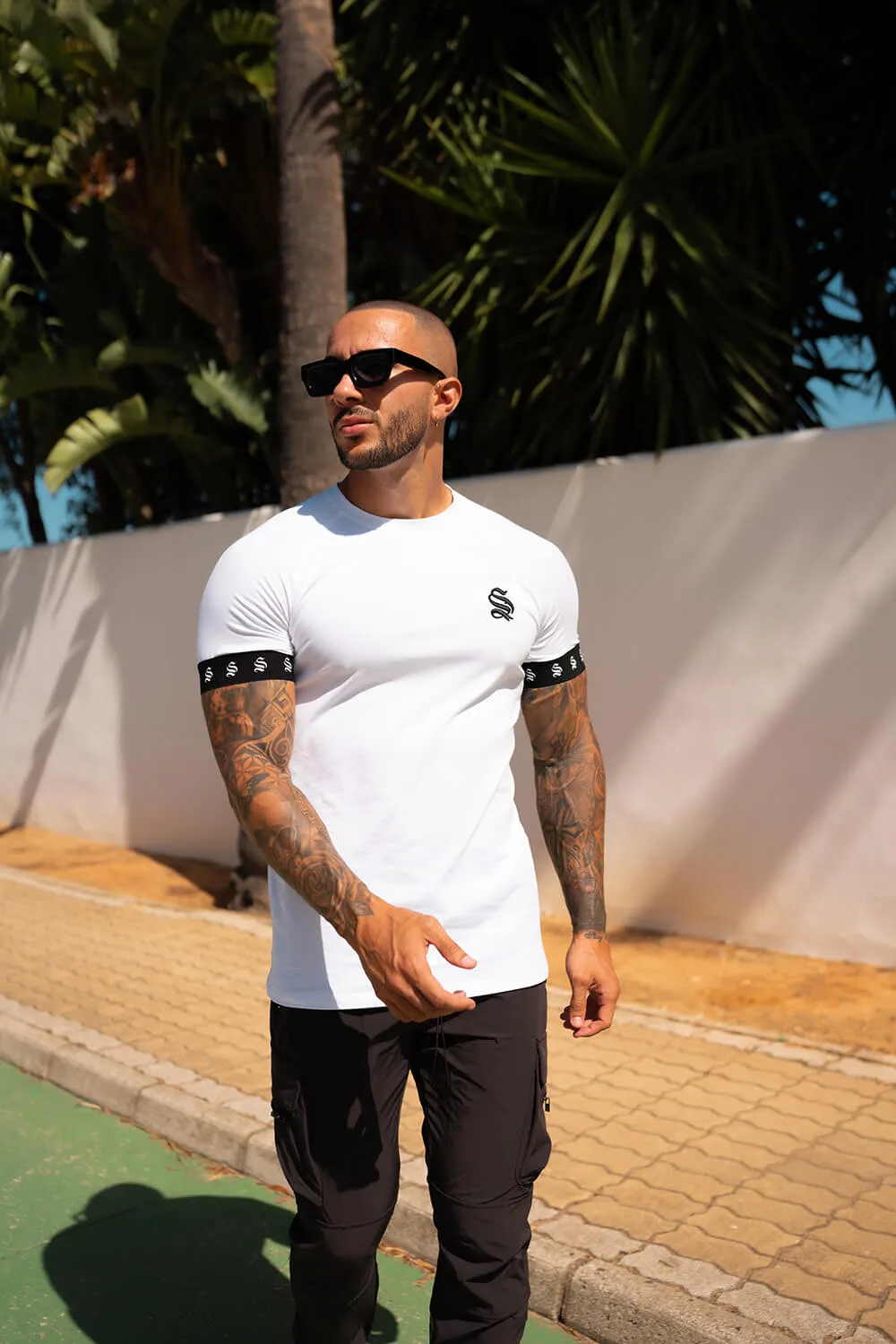 Tape Tech Tee - White
