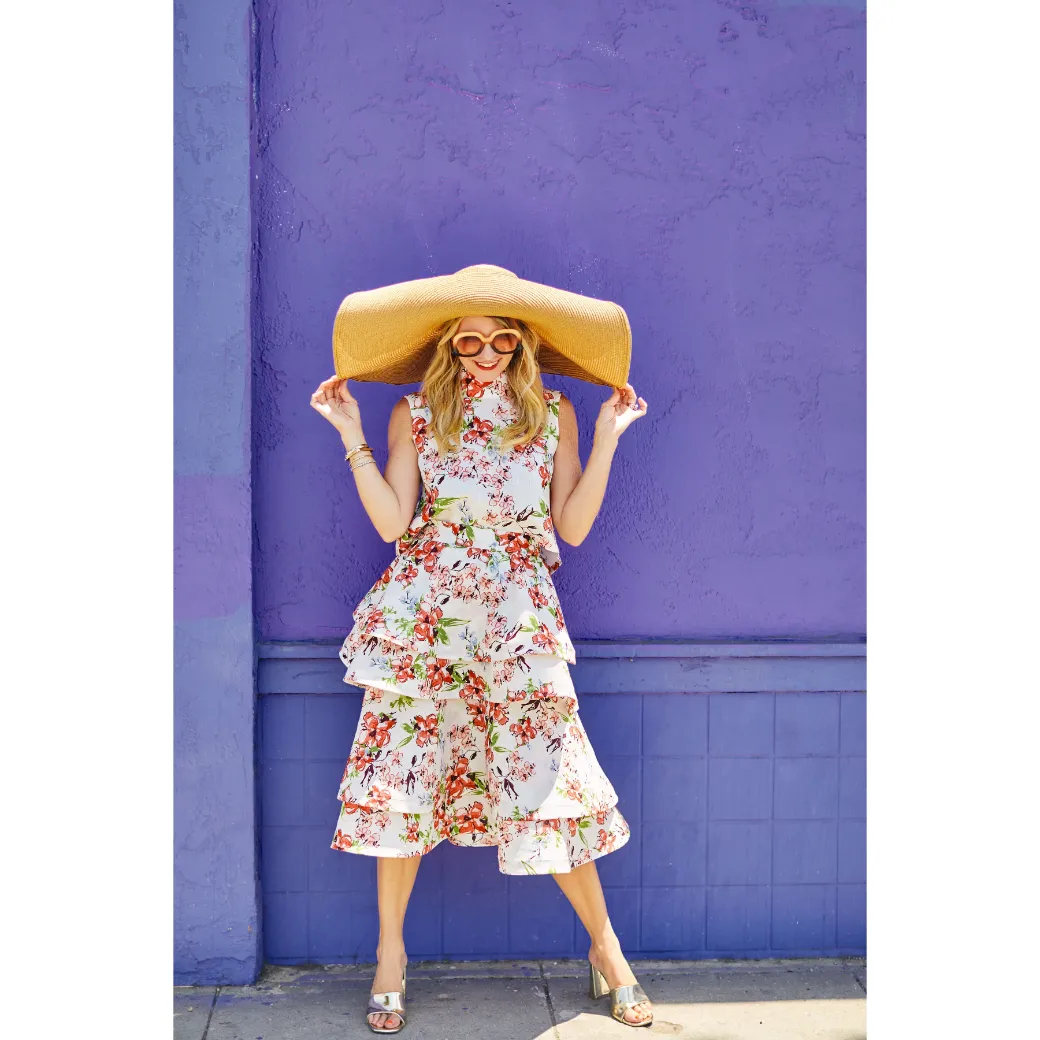 Teagan Party Skirt - Linen Floral