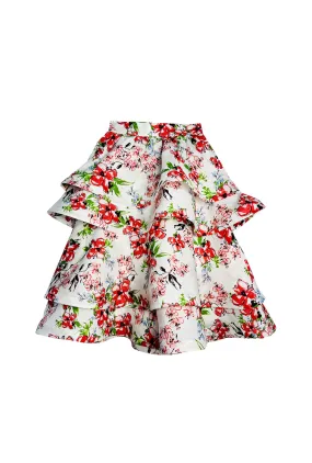 Teagan Party Skirt - Linen Floral