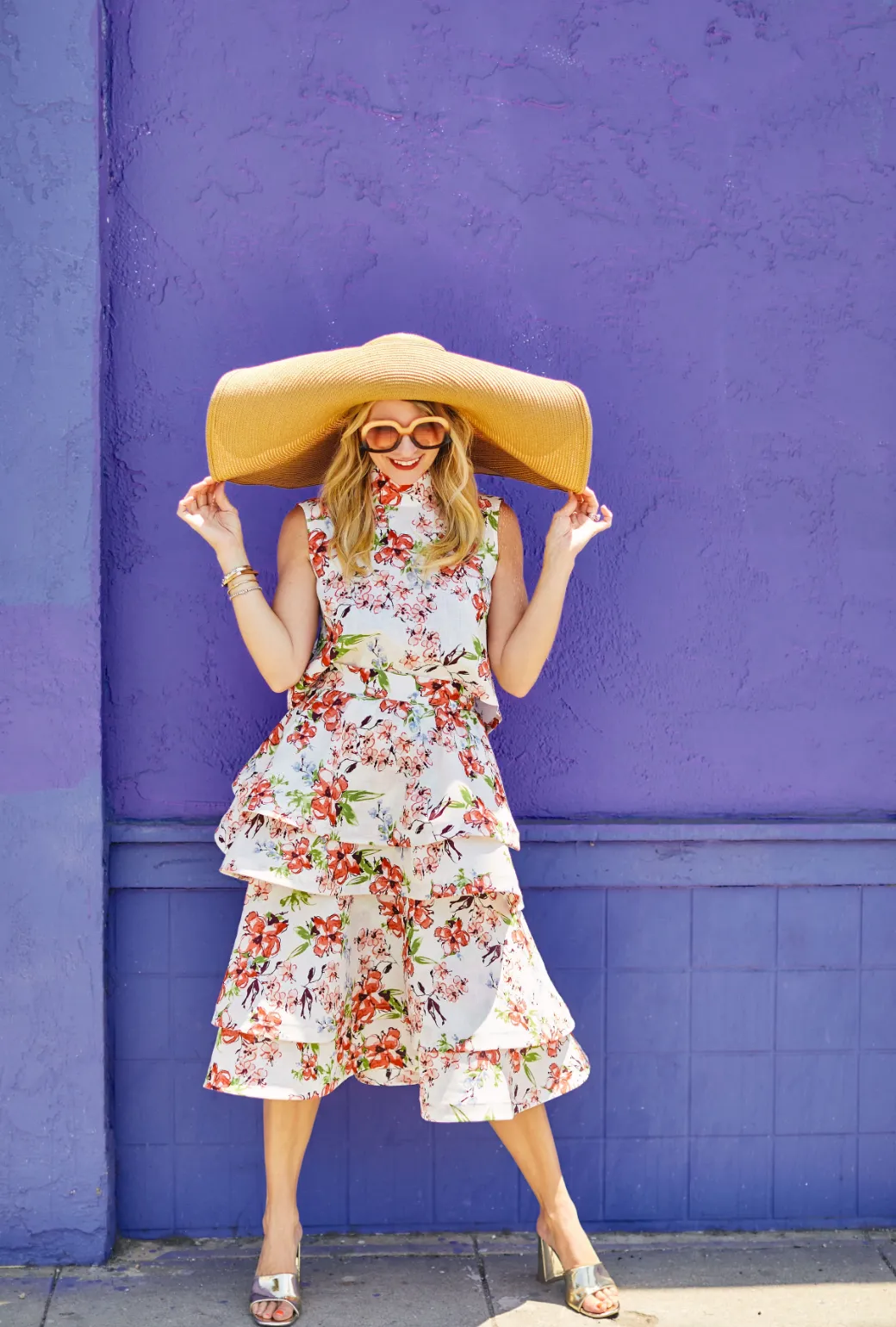 Teagan Party Skirt - Linen Floral