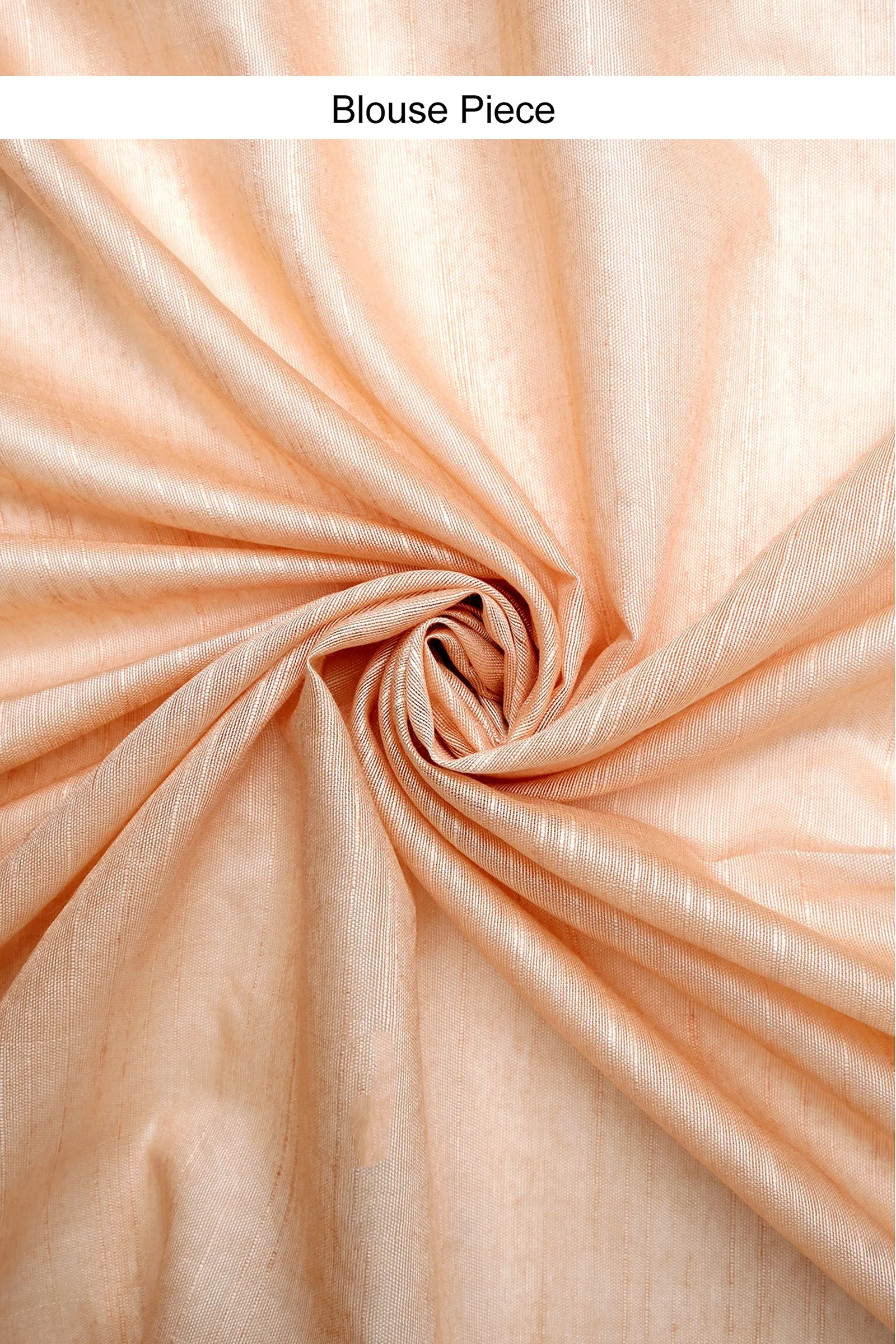 Teejh Gulrang Cream and Pink Silk Linen Saree with Blouse Piece