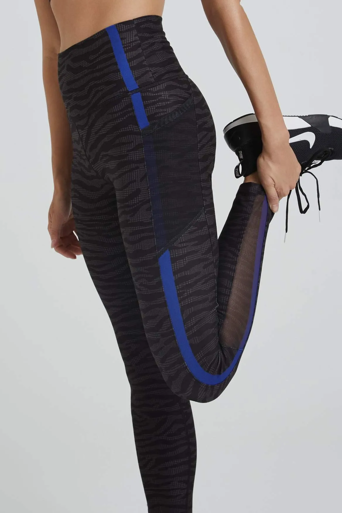 Wear It To Heart Nala Legging - Zebra w/Cobalt Blue